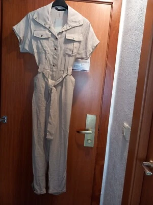 ZARA BASIC Overal Jumpsuit Gr XS Beige Neu - Bild 1 von 2