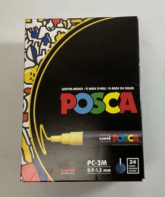 Posca PC-3M - 24-Color Fine Tip Paint Marker Set – 0.9-1.3mm - Water-Based - NEW - Image 1 of 4