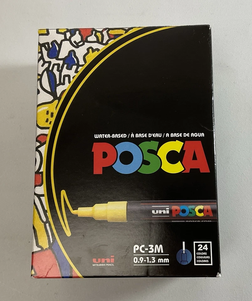 POSCA Paint Marker Pen Extra Fine PC-3M 24C Paint Marker Pen All Set of 24 JP