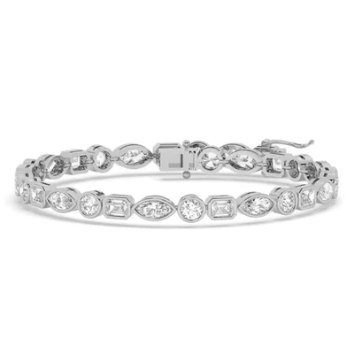 Bracelet 4.50 Carat Certified Lab Grown Multiple shape Diamond 950 Platinum - Image 1 of 4