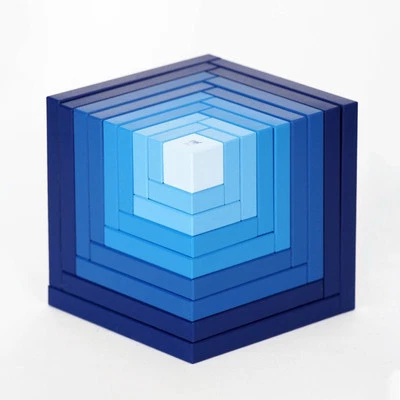 Naef Cella blu giocattolo in legno cubo gioco blocchi montessori Peer Clahsen - Immagine 1 di 4