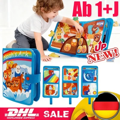 Quiet Book 3D Filz Busy Board Lernen Montessori Spielzeug Pädagogische Stoffbuch - Bild 1 von 4