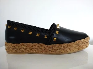 Auth Valentino Black Rockstud Espadrilles in size 42 - Picture 1 of 5