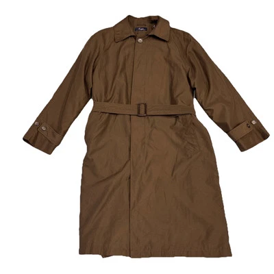 Gabardina Ralph Lauren 42R para hombre forro extraíble abotonada marrón oficina Foto 1 de 4