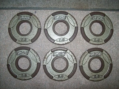 TROY BARBELL OLYMPIC 2.5s BODYBUILDING Strongman FITNESS HomeGym york EXERCISE - Image 1 of 2