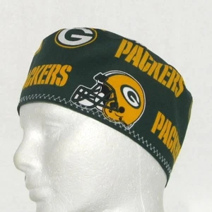 Green Bay Packers Mens Scrub Cap, Surgical Skull Cap, Nurses Cap, One Size, - Picture 1 of 4