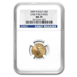 2009 1/10 oz American Gold Eagle MS-70 NGC (Early Releases) - Picture 1 of 3
