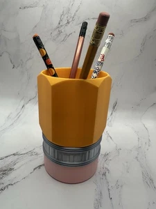 Pencil Cup Holder Desk Organizer 6” Tall Novelty Pen Holder - Picture 1 of 3