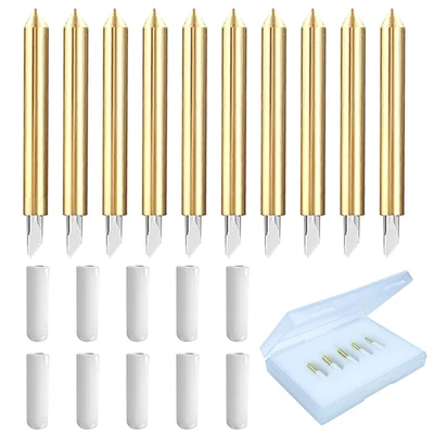 GAQWOK 10Pcs Set Premium Fine Point Blade Compatible for Cricut Explore Air 2/Air 3