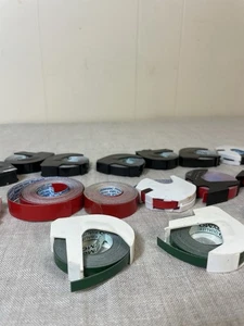 VTG SCOTCH Label Maker 3/8" 1/2" 1/4" Refill Tape 1970s Green Red Demo Primark - Picture 1 of 5