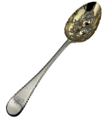 Cuchara de bayas de plata esterlina Martin Hall & Co. Foto 1 de 4