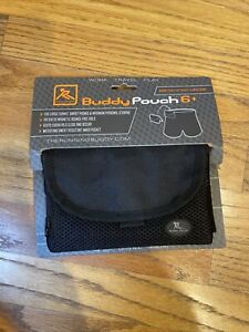 Running Buddy Pouch with Magnetic Closures Black 6" x 4" NEW