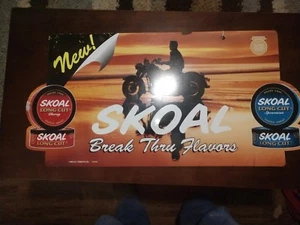 Skoal 1993 Plastic Two Sided Long Cut Sign - Picture 1 of 8