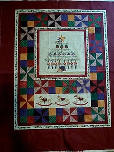 Daisy Kingdom Cotton Christmas Fabric Panel 37303 Toy Tree 1 Yd 1996 - Picture 1 of 5