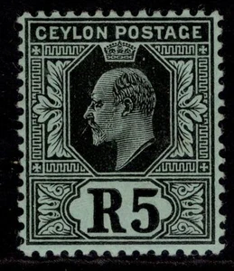 CEYLON EDVII SG299, 5r black/green, LH MINT. Cat £48. - Picture 1 of 1