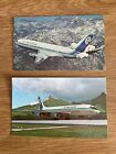 Lot Of 2 Air New Zealand Mcdonnell Douglas Dc-8 & Dc-10 Aircraft Postcards