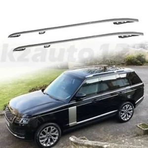 2 PIEZAS rieles portaequipajes de techo aptos para Range Rover L405 SWB 2013-2021 barras portaequipajes plateadas - Imagen 1 de 7