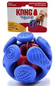 KONG Rewards Wrapz Ball Md/Lg Durable Treat Dispensing Dog Toy 6.25" - Picture 1 of 11