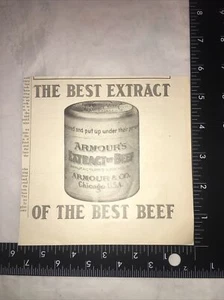 Vtg Armour's Extract of Beef 1907 Print Ad - Picture 1 of 2