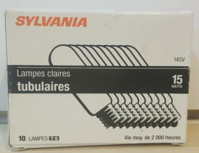 Sylvania 18078 15T6-145V Clear T6 Cand Lamp - Package Qty 10 - Image 1 of 4