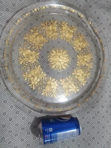 Vintage Clear Glass Serving Plate Frosted Leaf Grape - Warms The Hearts that 👀 - Bild 1 von 5
