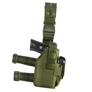 NEW Tactical Leg Thigh Drop Down Holster Med to Large Handguns Pistol OD GREEN - Picture 1 of 7