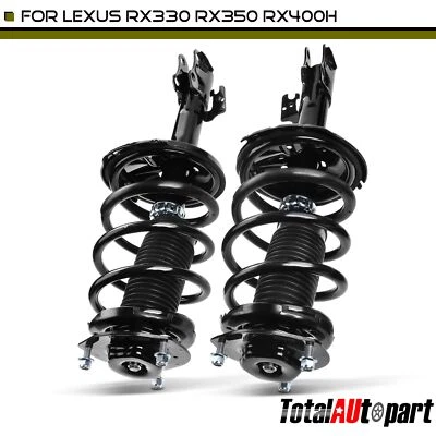 2 conjuntos completos de apoio de suspensão e mola helicoidal para Lexus RX330 RX350 RX400h 06-08 dianteiro - Imagem 1 de 4