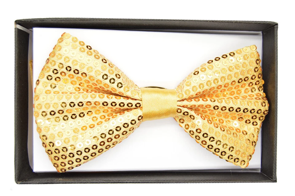 New Style Tuxedo Classic Bow Tie Sequin Neckwear Adjustable 16 Colors - Image 1 of 1