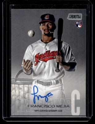 2018 Stadium Club Autographs Francisco Mejia Rookie Auto Cleveland Indians - Image 1 of 2