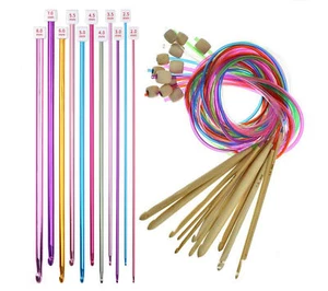 23Pcs Tunesische Häkelnadel Stricknadeln Set zum Häkeln Mehrfarbig NEU - Bild 1 von 3