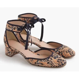 J. Crew Drake Giraffe Print Block Heels Women's Size 12 - Picture 1 of 6