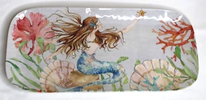 Mermaid Melamine Serving Tray, Dishwasher Safe - Picture 1 of 7