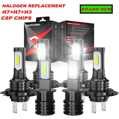 para 2004-2007 Saab 9-3 LED Faros Delanteros Bombillas Alto bajo Haz Niebla Luz Foto 1 de 4