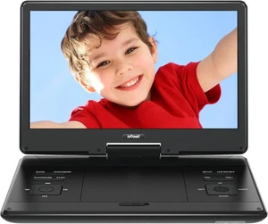 Reproductor de DVD portátil ieGeek 15,9" pantalla giratoria, sin región, batería recargable - Imagen 1 de 8