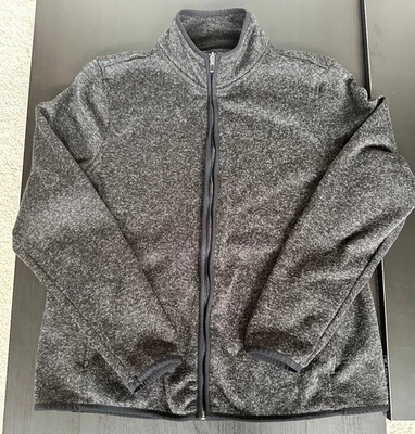 BASS Women's Better Sweater Fleece Full Zip Black Charcoal Heather Gray XXL 2XL - Image 1 of 4