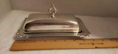 Plato de mantequilla vintage Crescent Silverware Co. plateado (Holloware) #79 Foto 1 de 4