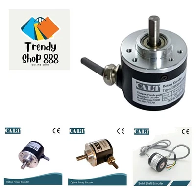 Codificador giratorio de eje sólido de 38 mm de diámetro de cuerpo de 6 mm 2000 PPR salida de controlador de línea... Foto 1 de 4