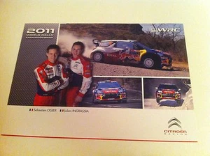 CP POSTCARD CARTOLINA CITROEN DS3 OGIER RALLYE DE FRANCE ALSACE 2011 WRC RALLY - Imagen 1 de 1