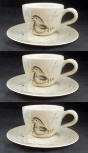 Red Wing Bob White Group of 3 Cup and Saucer Sets - Picture 1 of 7