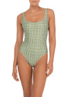 Peony 4 Forever One Piece Swimsuit Square Print Green in Picnic