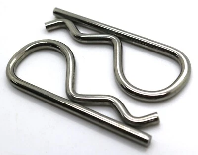 NEW Trim Parts Stainless Steel Hood Pin Clips / For 1969-1974 Dodge & Plymouth - Image 1 of 4