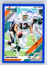 2019 Donruss #153 Dan Marino Press Proof Blue Excellent
