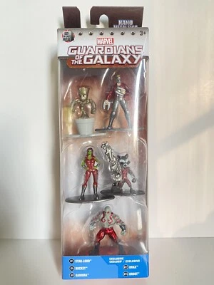 2017 Jada Metalfigs Guardians Of The Galaxy 5 pc Marvel Baby Groot Rocket Drax - Image 1 of 4