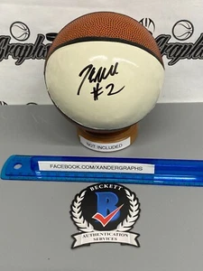 JOHN WALL CLIPPERS WIZARDS SIGNED AUTOGRAPHED MINI BASKETBALL-BECKETT BAS COA - Picture 1 of 5