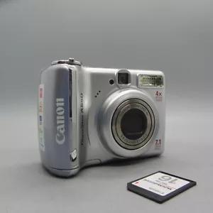 Canon Digital Camera PowerShot A550 7.1MP Silver Tested - Picture 1 of 8