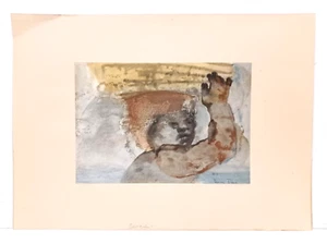LISTED ARGENTINE LEONOR FINI PENCIL SIGNED AQUATINT ENGRAVING "PETIT ENFANT" - Picture 1 of 9