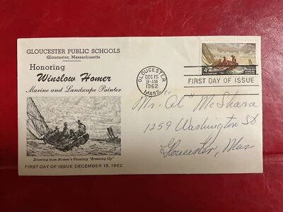 (147) US #1207 Gloucester Public Schools First Day 1962 Honoring Winslow Homer - Image 1 of 2