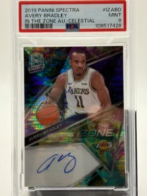 2019 Panini Spectra Avery Bradley In The Zone Auto Celestial /75 PSA 9 POP 1 - Image 1 of 2