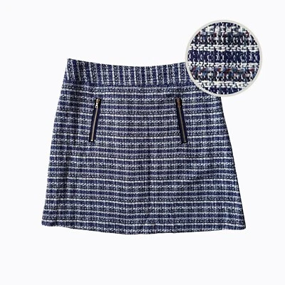 Mini Falda Loft Tweed Línea A 6P Azul Academia Preppy Y2K Oficina Sirena Dinero Antiguo Foto 1 de 4