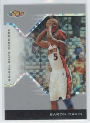 2004-05 topps Finest Refractors 016/199 Baron Davis  Golden State Warriors #72 - Image 1 of 2